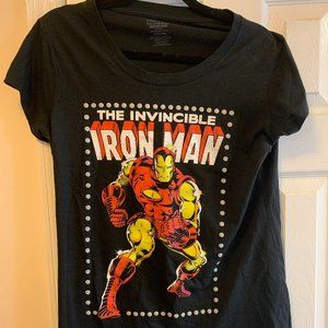 Ironman T-Shirt, Female Tee, Color Black, Brand Marvel Comics